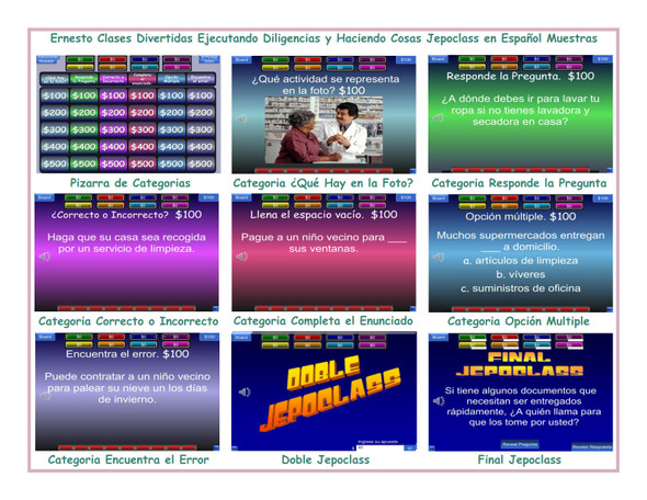 Running Errands and Having Things Done Spanish Jepoclass PowerPoint Game
