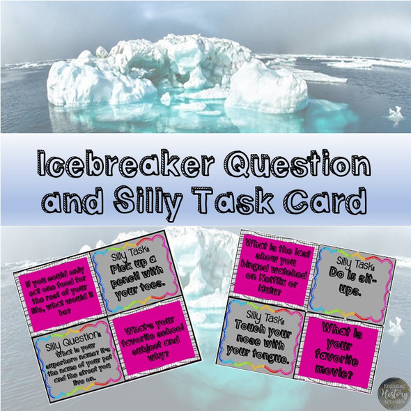 First Day of School Activity: Icebreaker Task Cards