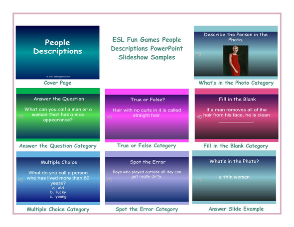 People Descriptions PowerPoint Slideshow