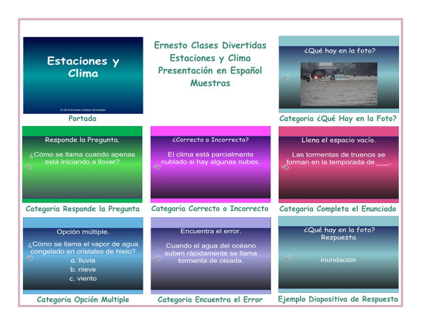 Seasons and Weather Spanish PowerPoint Presentation