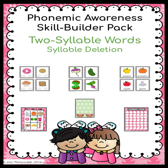 Two Syllable Words: Syllable Deletion Printable Pack for Phonological Awareness