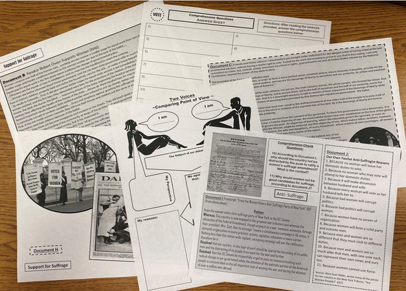 U.S. History | Women's Suffrage | Document Based Activity & Socratic Seminar