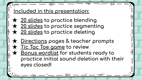 Distance Learning Phonemic Awareness. Initial Sound Deletion from Blend (Vol.#1)/Remote Ready Resource