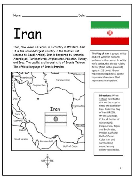 Color and Learn Iran