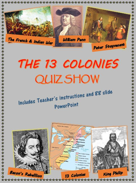 13 Colonies Quiz Show PowerPoint