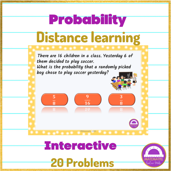 Distance Learning Math Probability Practice Online Interactive
