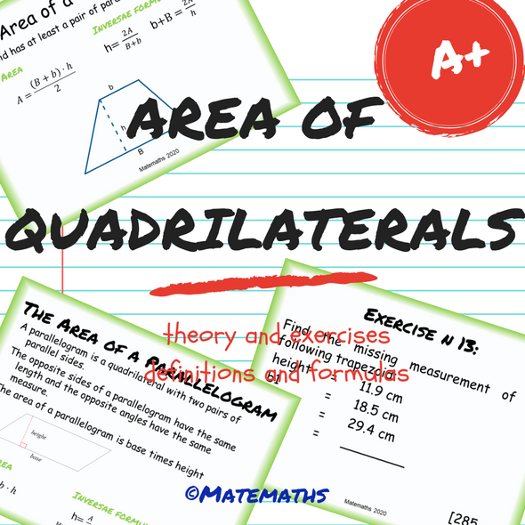 Distance Learning Area of Quadrilaterals Online Lesson