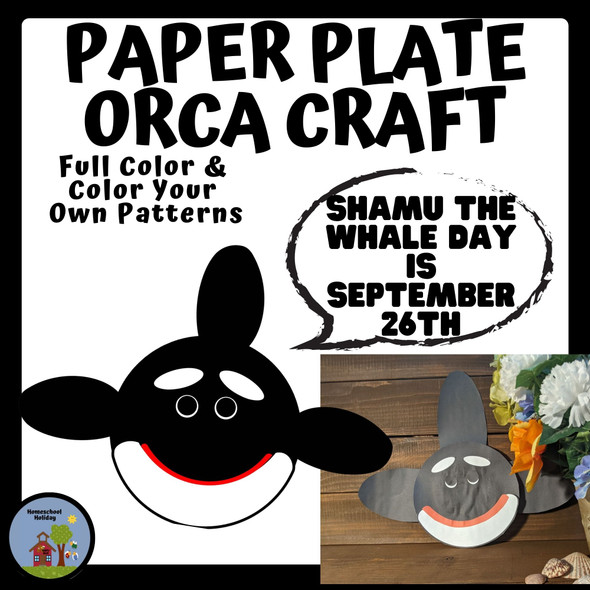 Orca / Killer Whale Paper Plate Animal Craft 