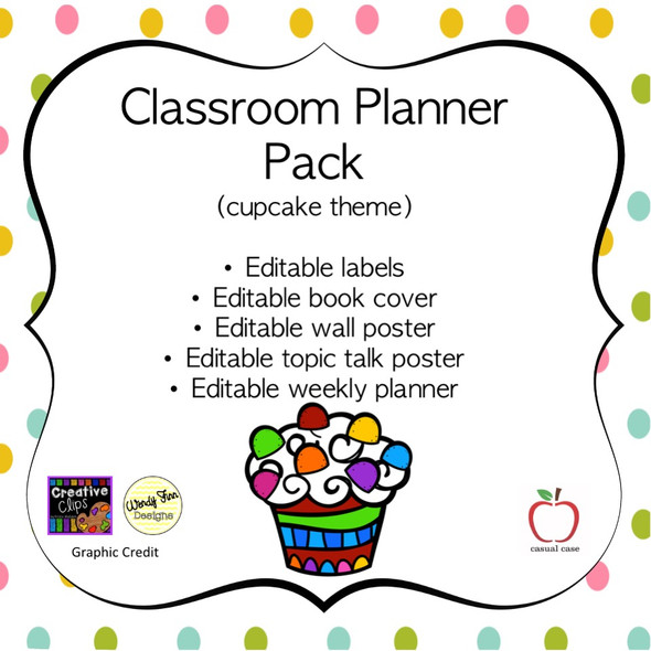 Cupcake Classroom Planner Pack