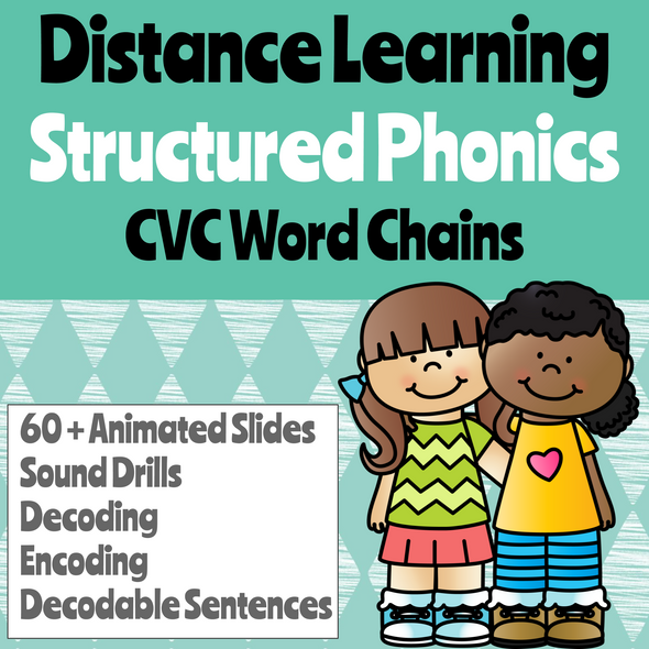 Distance Learning CVC Words Google Slides (Remote Ready Resource)