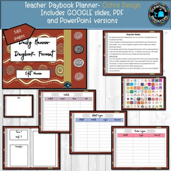 Daybook Planner for Teachers-OCHRE DESIGN