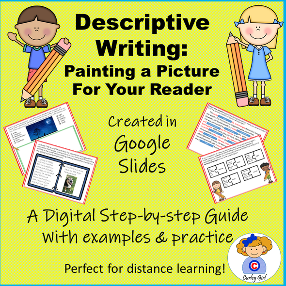 Google Slides Digital Descriptive Writing: Painting a Picture for Your Readers