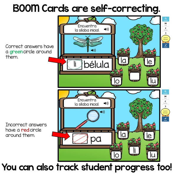 BOOM Cards Sílabas iniciales-la, le, li, lo, lu (Distance Learning)