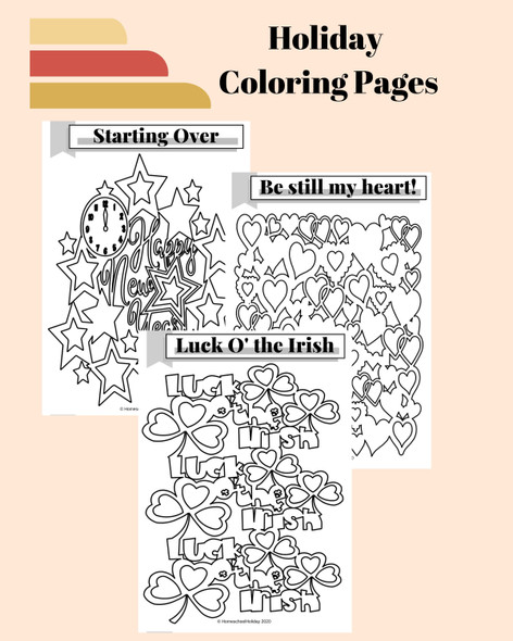 Coloring Page Bundle - Detailed Designs (Holiday ) & Medallions