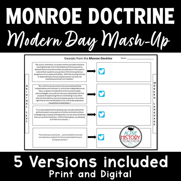 Monroe Doctrine Modern Day Mash-Up Print and Digital