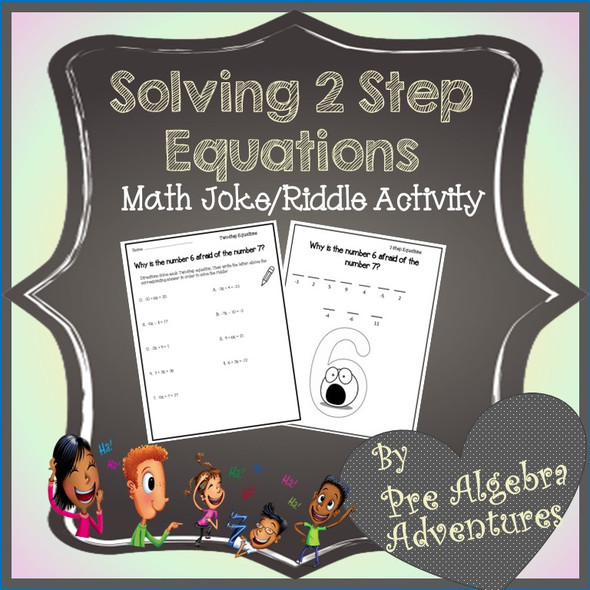 Solving Two Step Equations Funny Joke Activity 