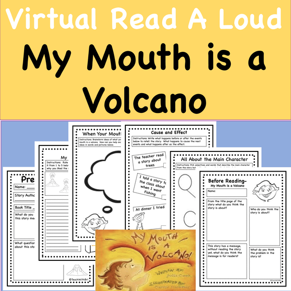 Virtual Read-A-Loud- My Mouth is a Volcano- Student Reading Activities 