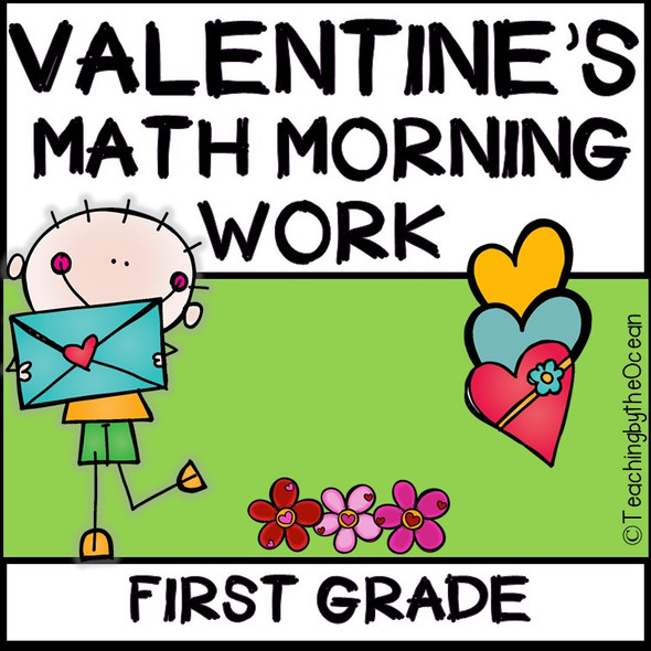 1st Grade Morning Work - Math - Valentine's Day
