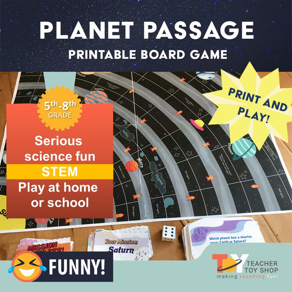 Printable Space Board Game | Distance Learning Printable Space Board Game | Distance Learning