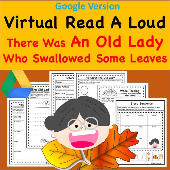 Read-A-Loud Activities- There Was An Old Lady Who Swallowed Some LEAVES - Includes Both Digital and PDF Versions