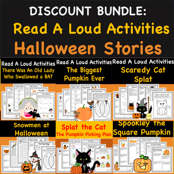 Bundle- Favorite Halloween Stories- Read Aloud Activities- Digital and PDF Versions of All 6 Lessons!