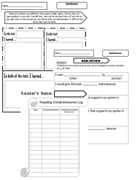 Nonfiction Reading Standards Choice Board 