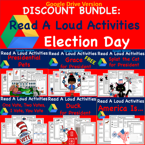 Digital Version- Discount Bundle- Election Day Book Favorites  - Read a Loud Activities