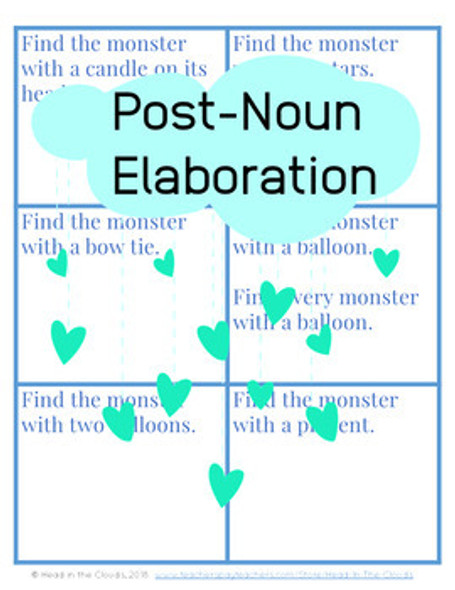 Post-noun Elaboration - Monster Party