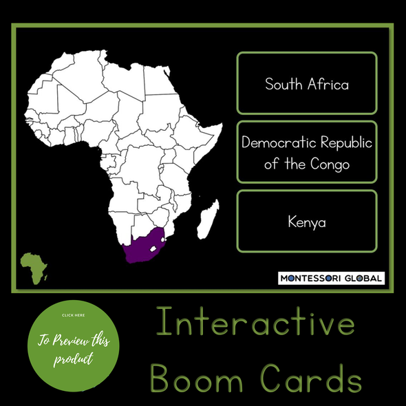 African Countries: Boom Cards™, 4 Part Cards, Control Cards, PowerPoint, Video