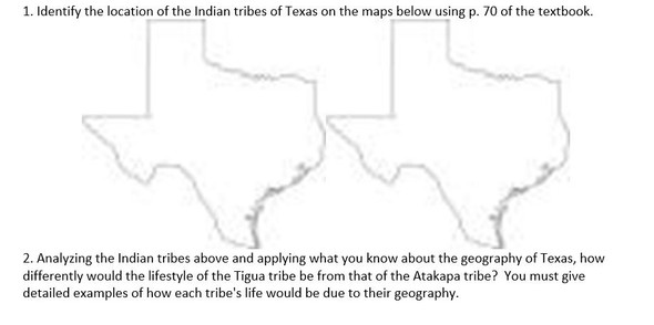 Compare and Contrast Native American Tribes in Texas FREE