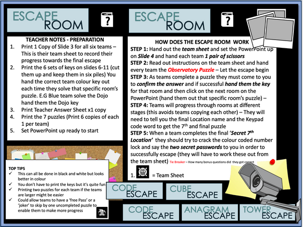 Sequence and Series  Maths Escape Room