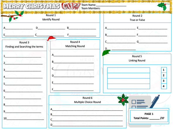 Christmas 2020 Quiz 