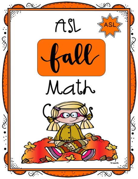 ASL Fall Math Cards Cover