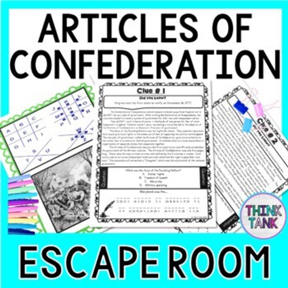 Articles of Confederation ESCAPE ROOM: First Constitution, Shays Rebellion