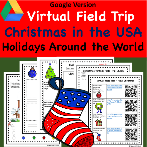 Digital Version -  Christmas in the USA Virtual Field Trip -  Holidays Around the World 