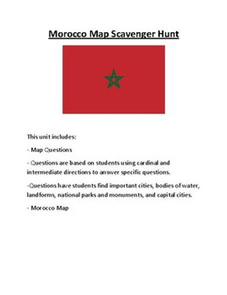 Morocco Map Scavenger Hunt