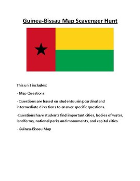 Guinea-Bissau Map Scavenger Hunt