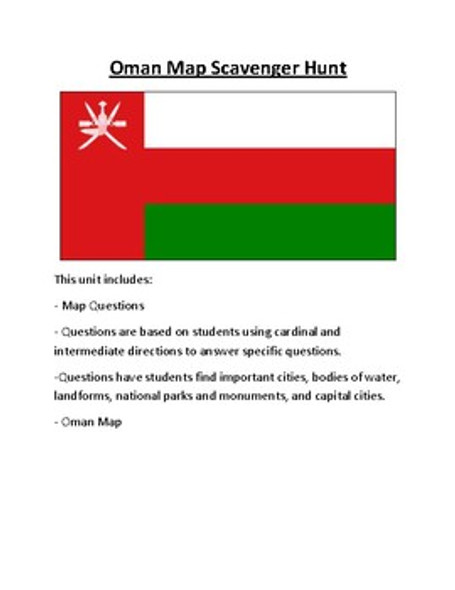 Oman Map Scavenger Hunt