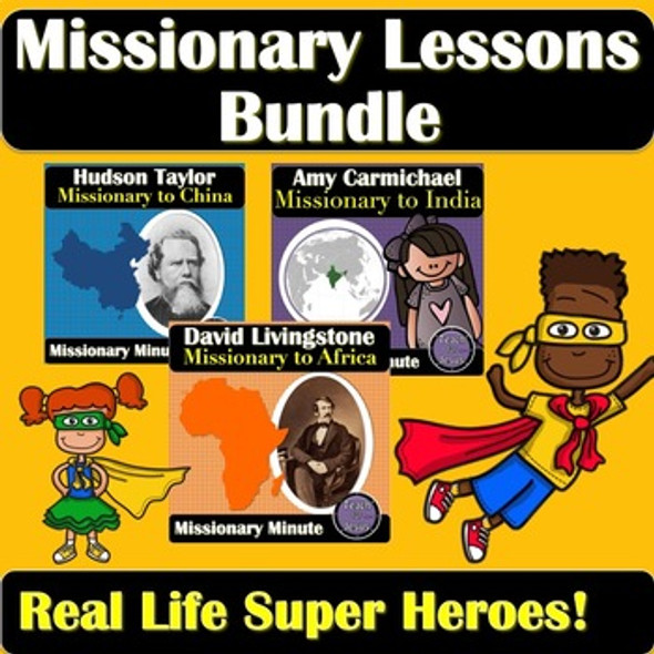 Christian Missionaries Bundle | Real Life Superheroes to Inspire Your Students