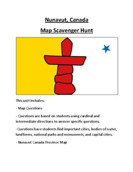 Nunavut Map Scavenger Hunt