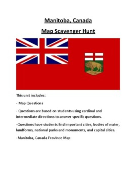 Manitoba Map Scavenger Hunt