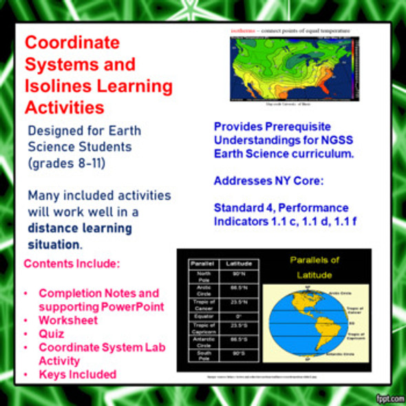 Coordinate Systems and Isolines Learning Activities