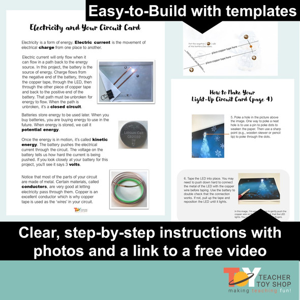 STEM Holiday Electricity Paper Circuit Cards Activity | Circuits Project