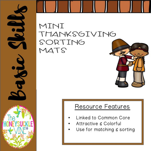 Basic Skills Thanksgiving Sorting Mats