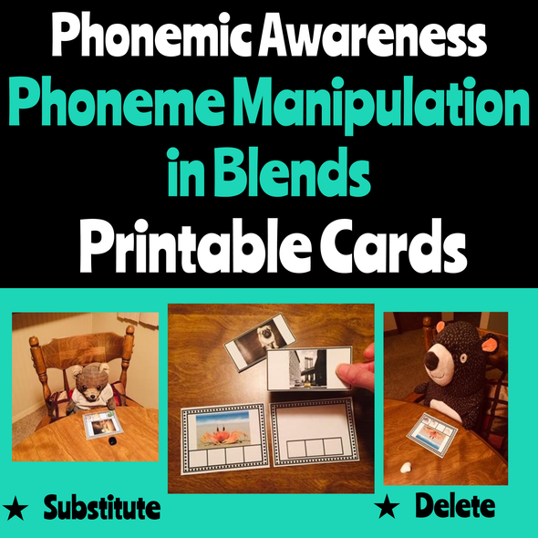 Phonemic Awareness Picture Cards for Initial Consonant Blends