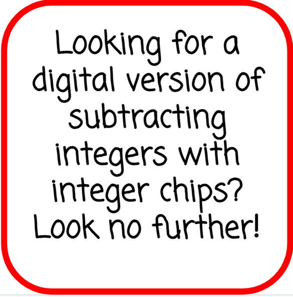 Integers - Subtracting with Integer Chips
