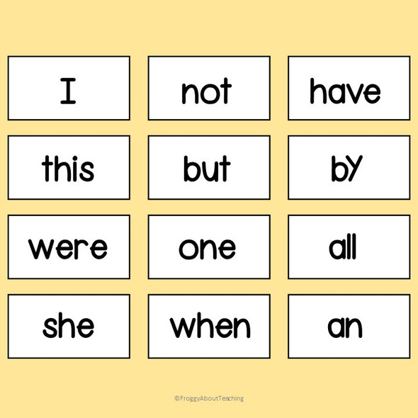 107 Sight Words Fill-In Sentences