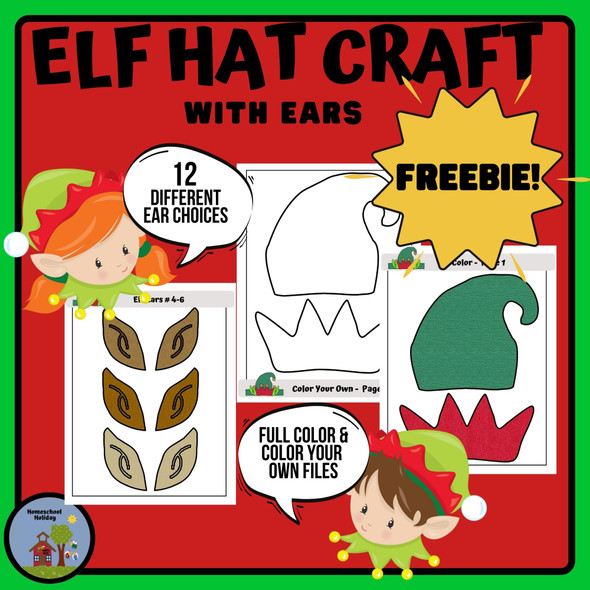 Christmas Elf Hat Craft - Freebie