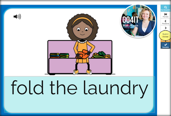 Boom Cards™ – Chores Vocabulary - Spelling Practice | Audio