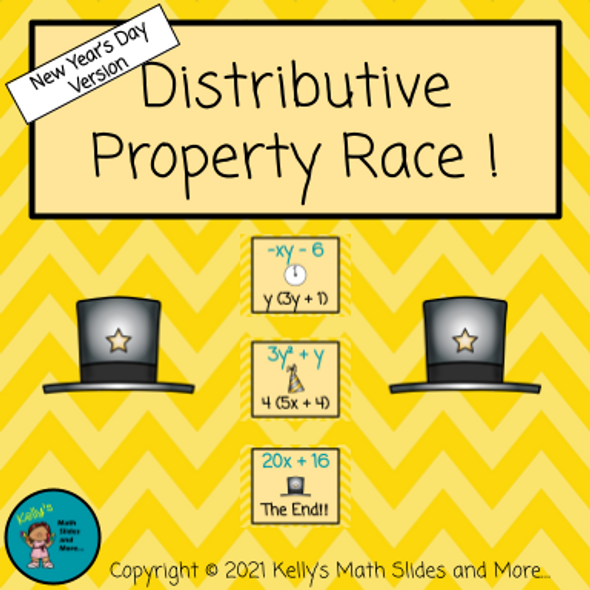 New Year's Version - Distributive Property Race - Digital